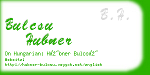 bulcsu hubner business card
